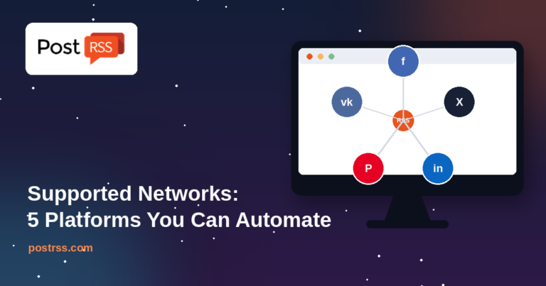 Supported Networks: The Best Social Media Platforms to Automate with PostRSS