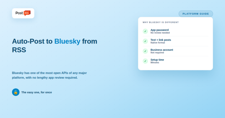 How to Auto-Post Your RSS Feed to Bluesky in 2026