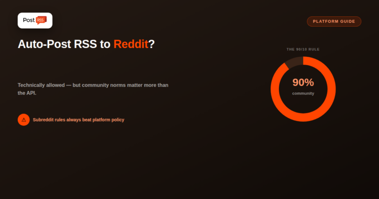 Can You Auto-Post RSS Feeds to Reddit? What the Rules Actually Say