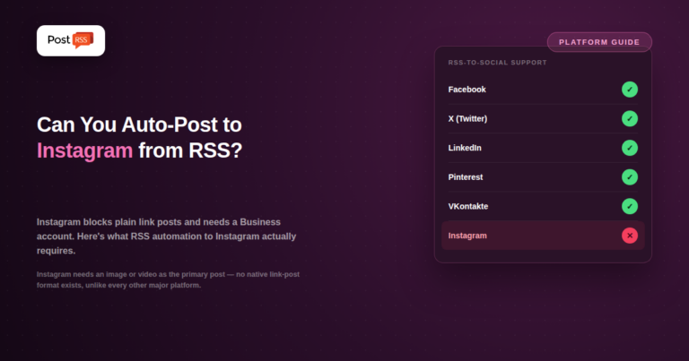 Can You Auto-Post to Instagram from an RSS Feed in 2026?