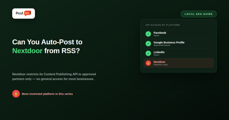 How to Auto-Post to Nextdoor: Hyperlocal RSS Automation