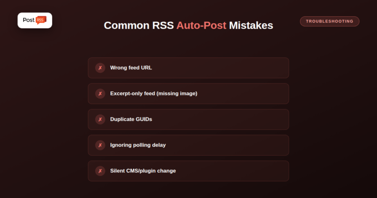 Common RSS Auto-Post Mistakes That Break Your Automation