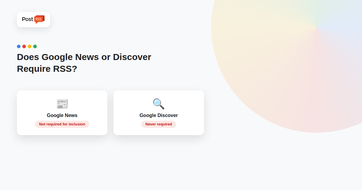 Does Google News or Discover Require an RSS Feed in 2026?