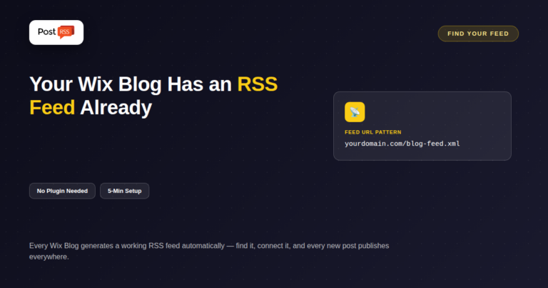 How to Find Your Wix RSS Feed and Auto-Post It