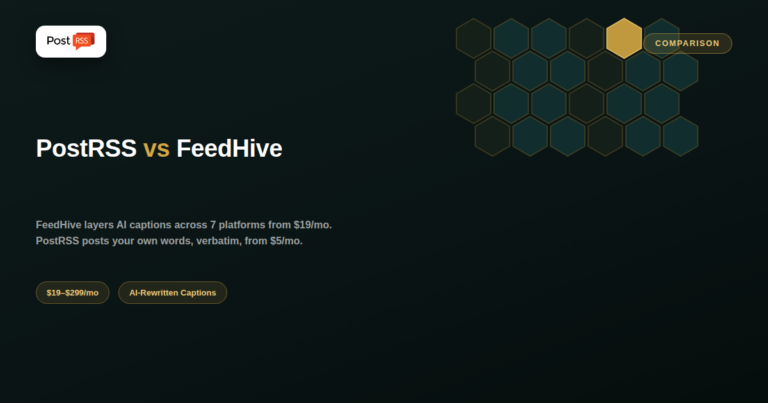 PostRSS vs FeedHive: RSS Automation vs AI-Powered Scheduling Suite