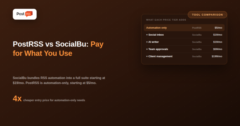 PostRSS vs SocialBu: Simple RSS Automation vs Full Suite