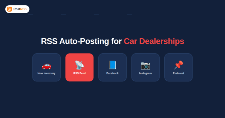RSS Auto-Posting for Car Dealerships: New Inventory on Autopilot