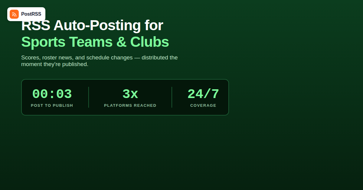 RSS Auto-Posting for Sports Teams and Clubs