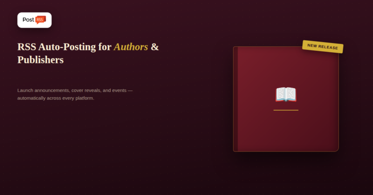 RSS Auto-Posting for Book Authors and Publishers