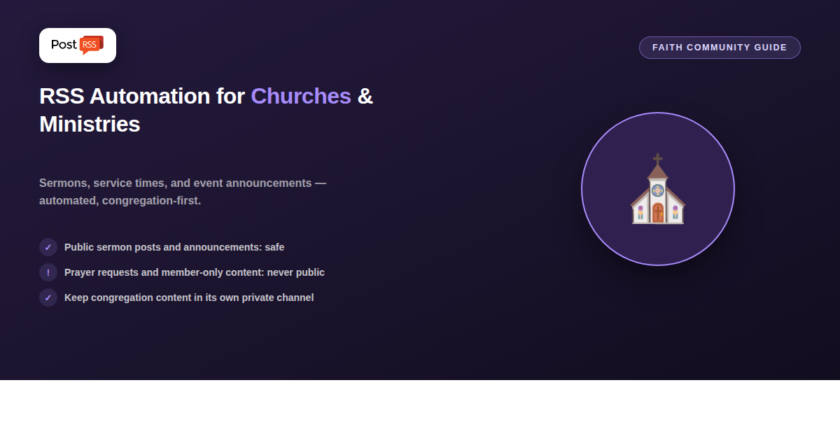 RSS Auto-Posting for Churches & Faith Communities