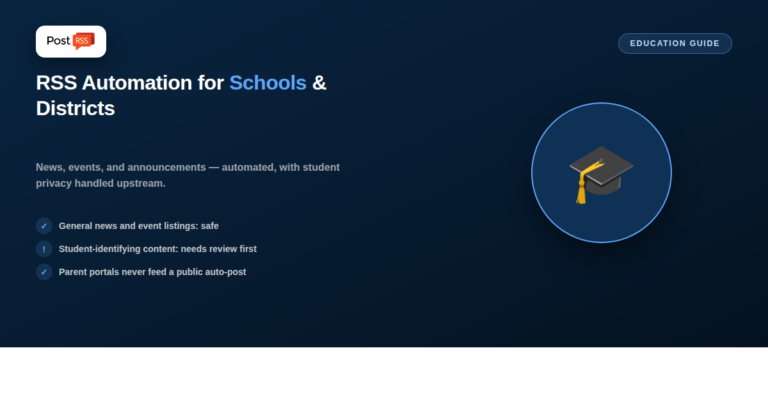 RSS Auto-Posting for Schools & Educational Institutions