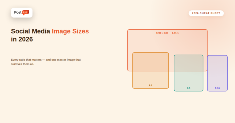Social Media Image Sizes in 2026: The Complete Cheat Sheet