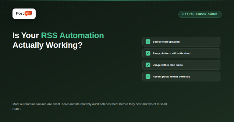 The Complete RSS Automation Health-Check: How to Audit and Fix a Stale Setup
