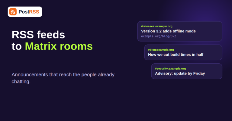 Auto-Posting RSS Feeds to Matrix Rooms: Setup and Use Cases