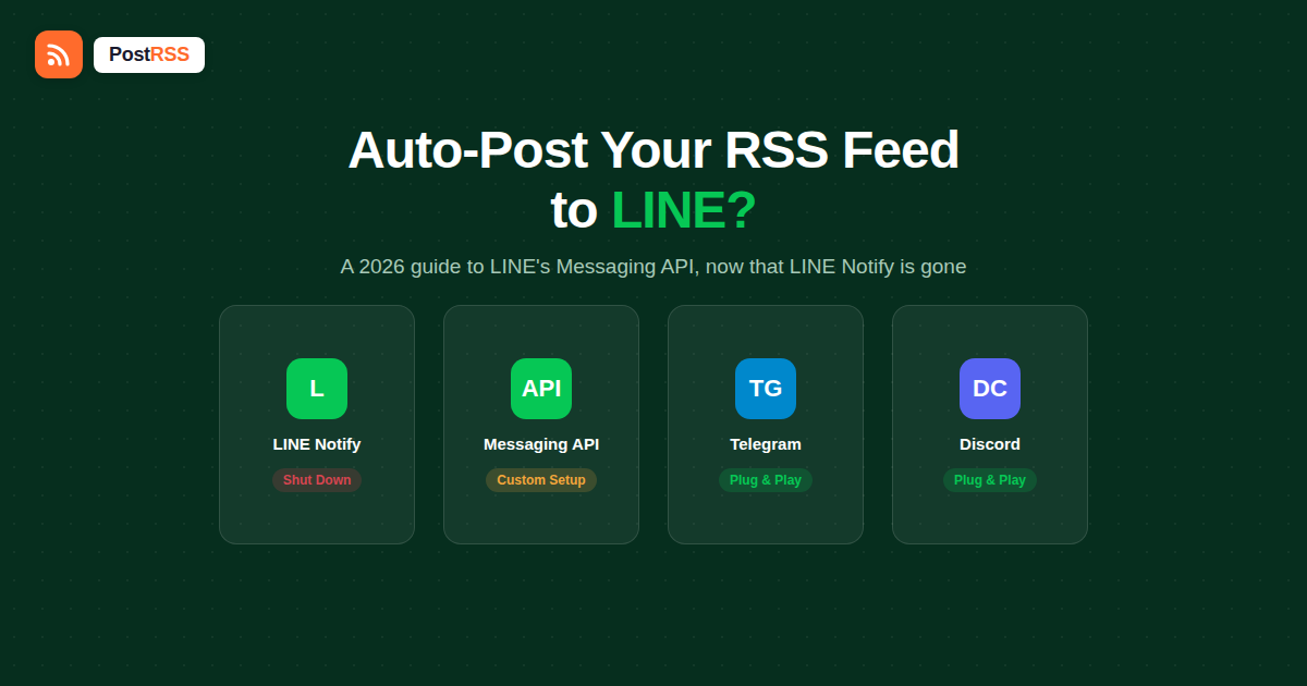 Can You Auto-Post Your RSS Feed to LINE? A 2026 Guide for Global Messaging Apps