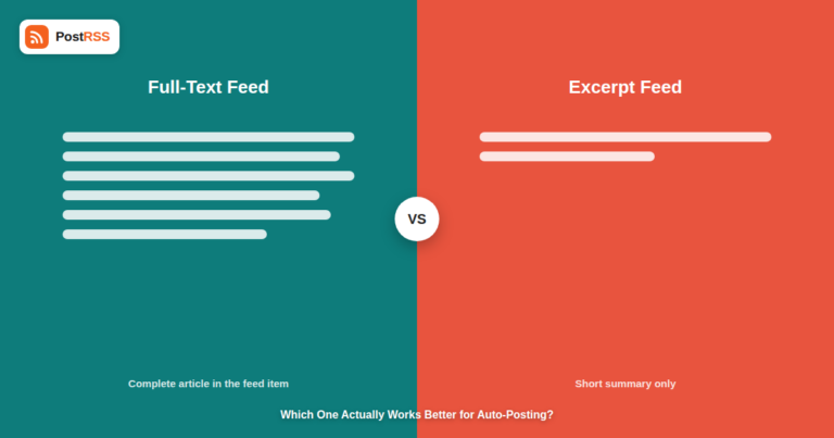 Full-Text vs Excerpt RSS Feeds: Which One Actually Works Better for Auto-Posting?