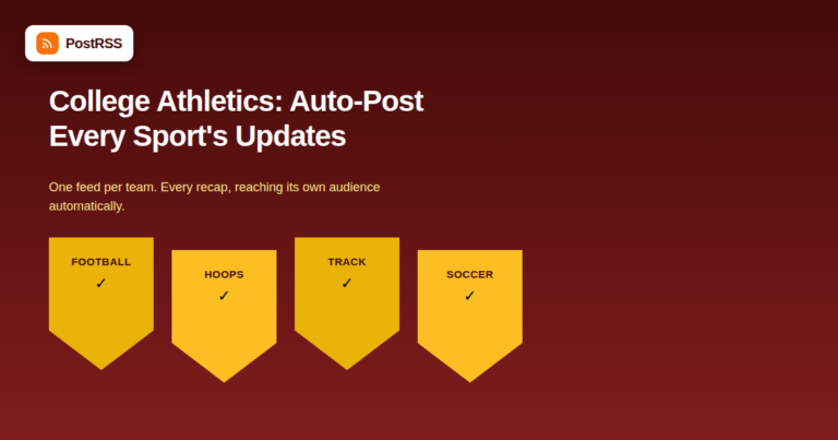 How College Athletics Departments Auto-Post RSS Updates to Social Media