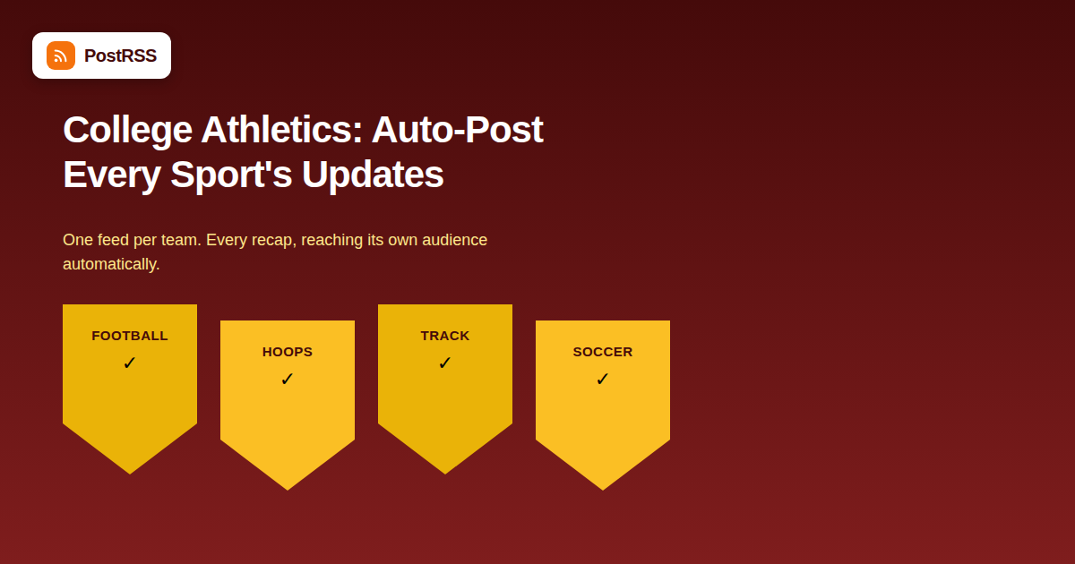 How College Athletics Departments Auto-Post RSS Updates to Social Media