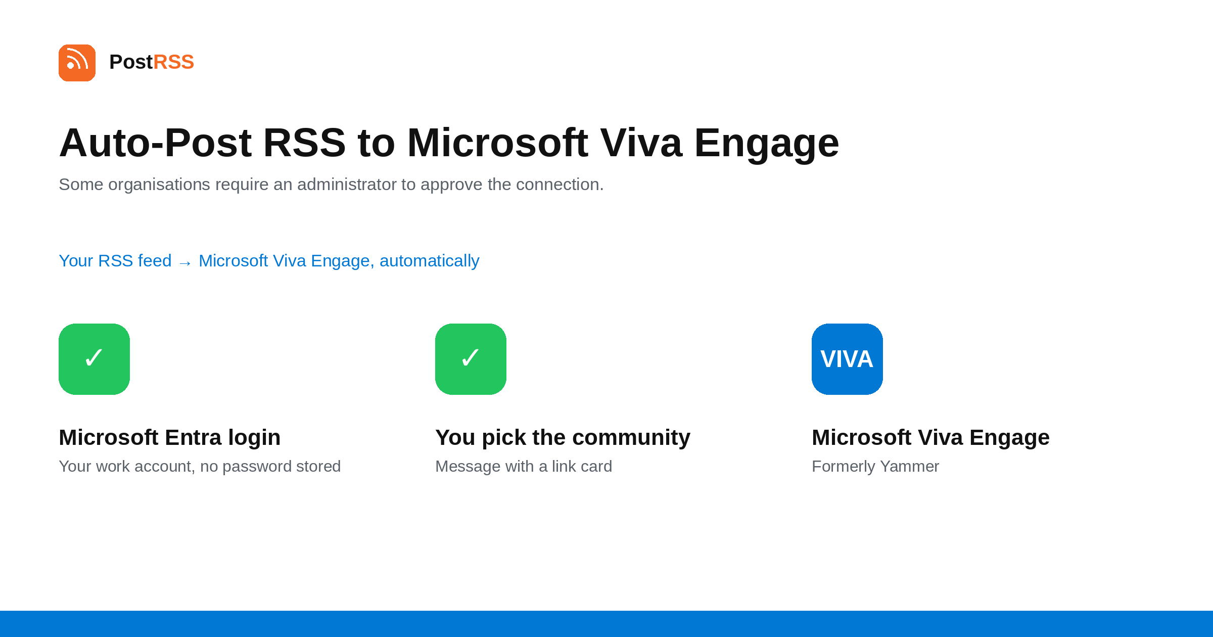 How to Auto-Post RSS to Microsoft Viva Engage (Formerly Yammer)