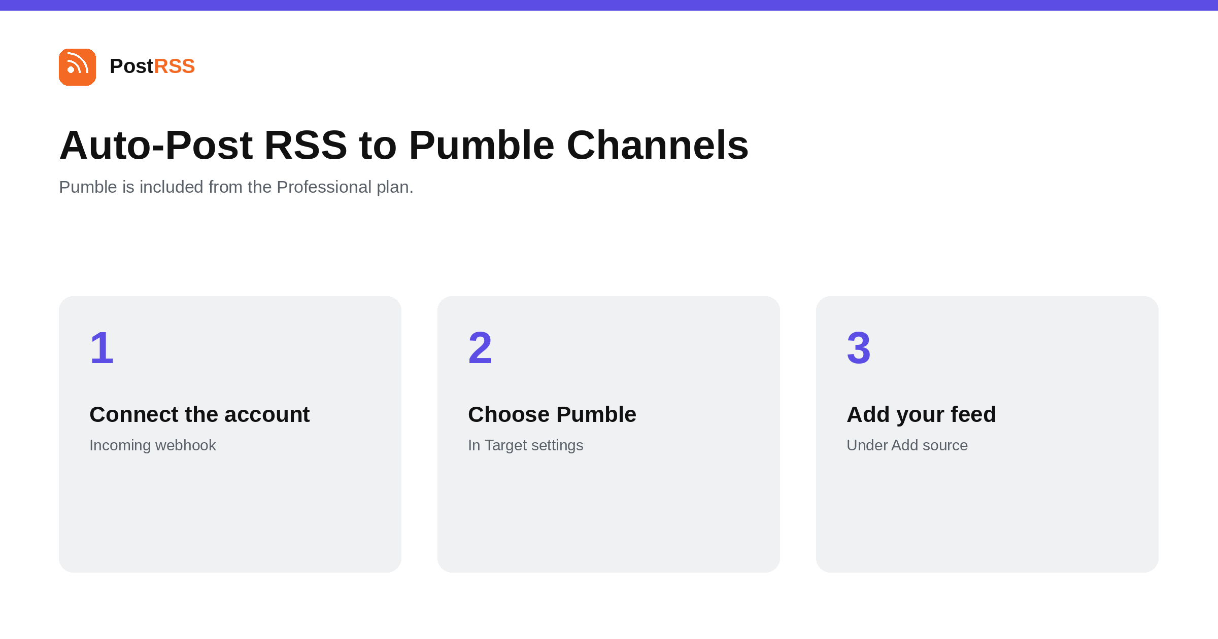 How to Auto-Post RSS to Pumble Channels (2026)