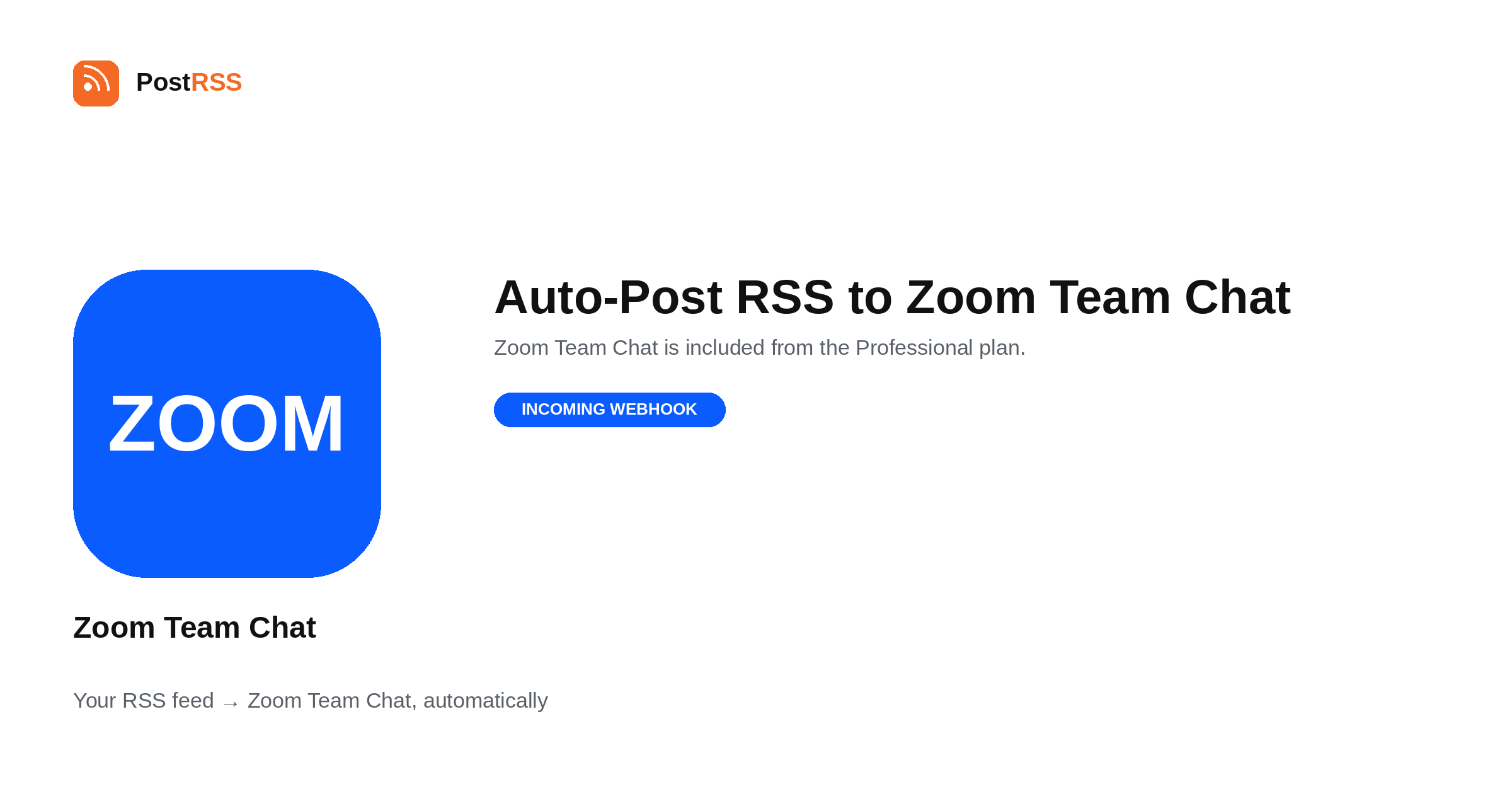 How to Auto-Post RSS to Zoom Team Chat (2026)
