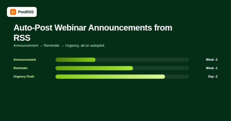 How to Auto-Post Webinar and Virtual Event Announcements from an RSS Feed