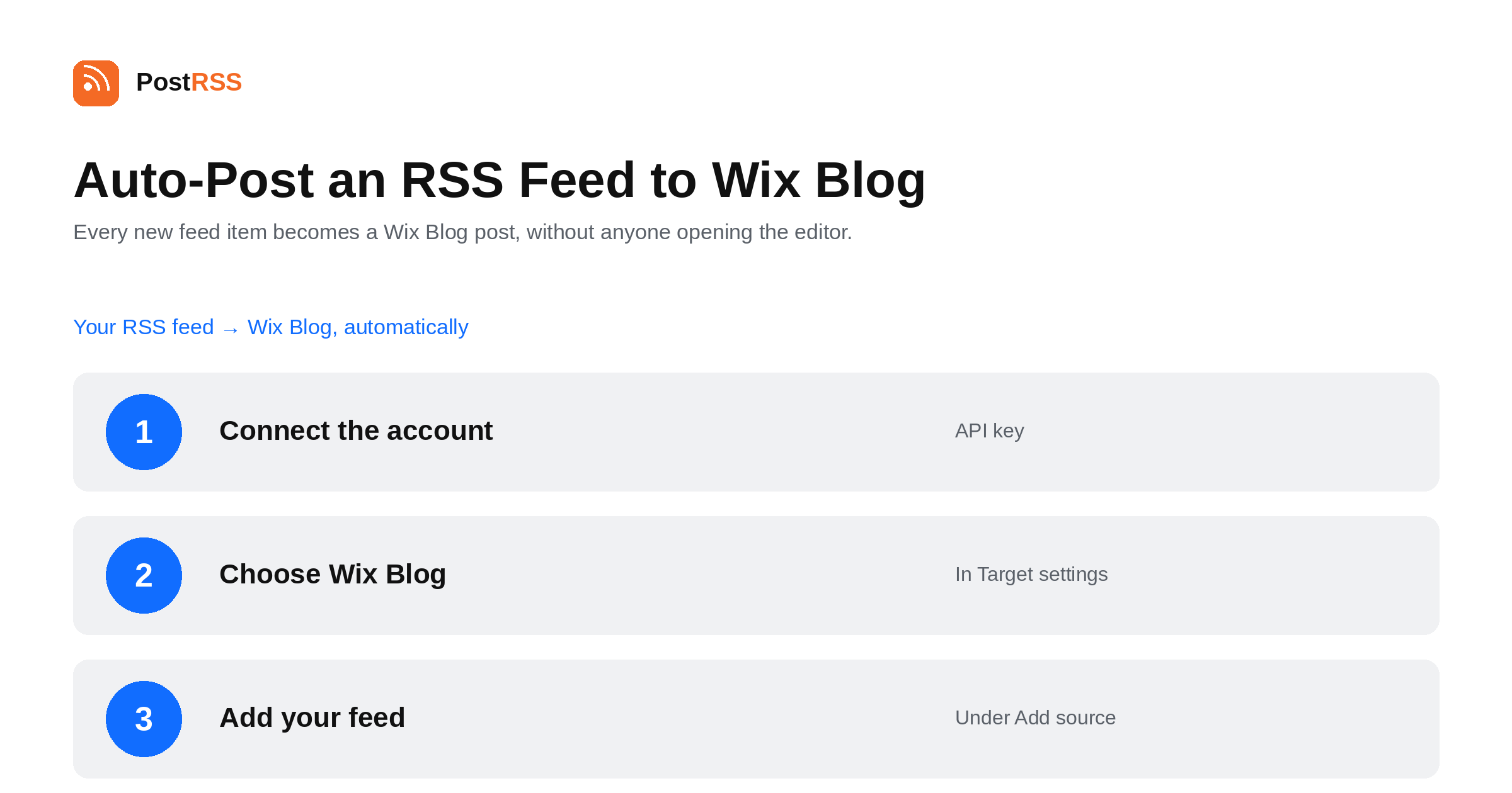 How to Auto-Post an RSS Feed to Wix Blog (2026)