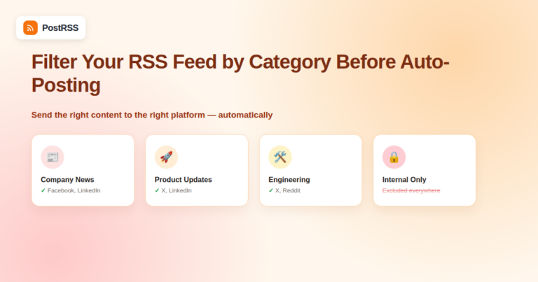 How to Filter Your RSS Feed by Category Before Auto-Posting