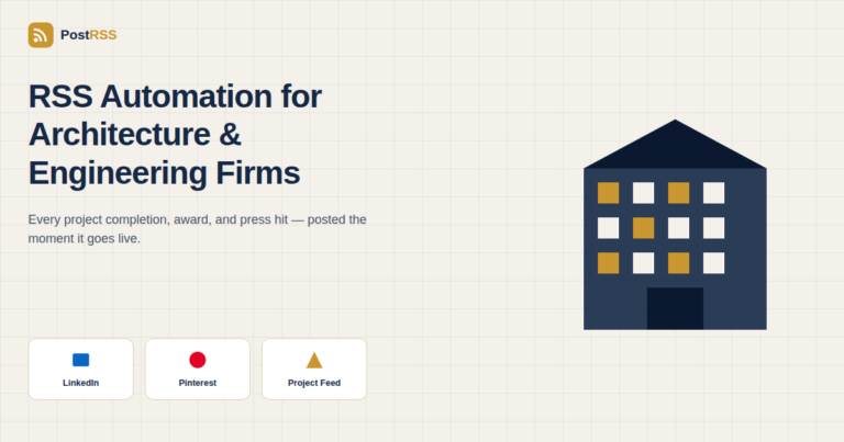 RSS Auto-Posting for Architecture and Engineering Firms
