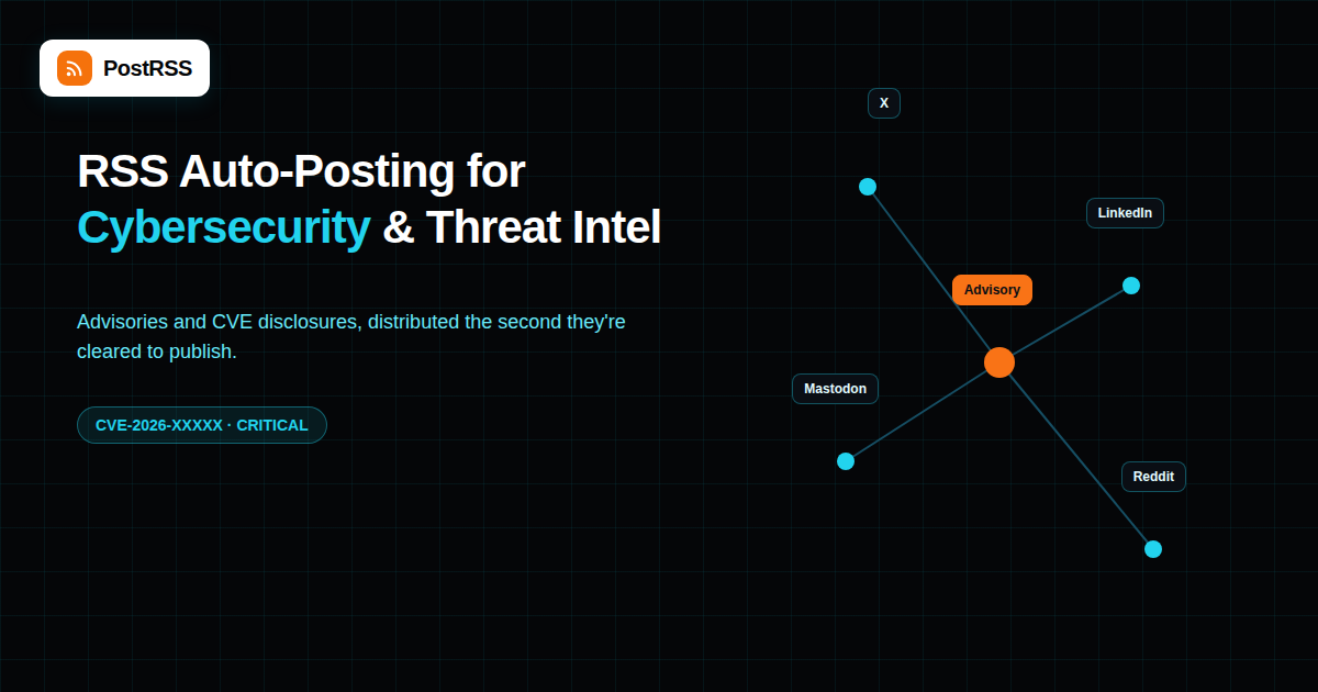 RSS Auto-Posting for Cybersecurity Companies and Threat Intelligence Blogs