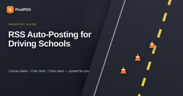 RSS Auto-Posting for Driving Schools and Instructors