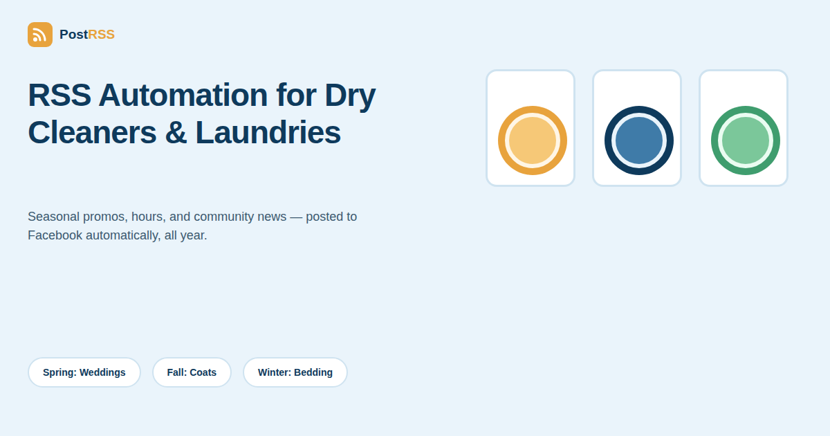 RSS Auto-Posting for Dry Cleaners and Laundry Services