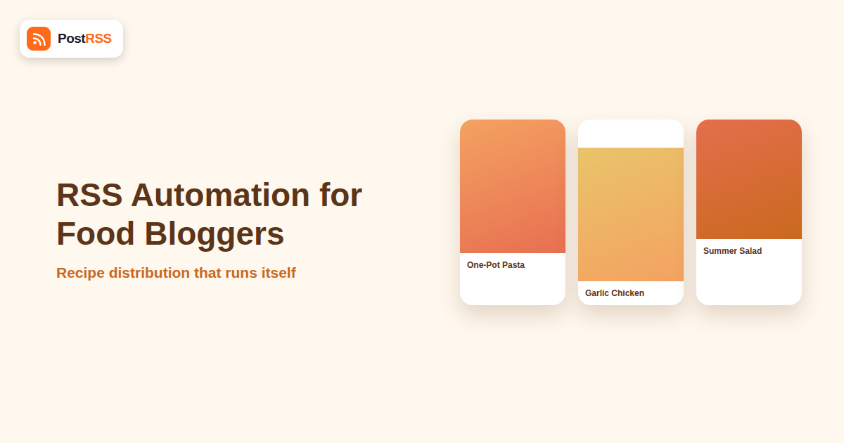 RSS Auto-Posting for Food Bloggers and Recipe Websites