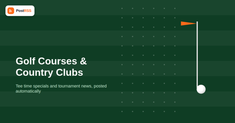 RSS Auto-Posting for Golf Courses and Country Clubs