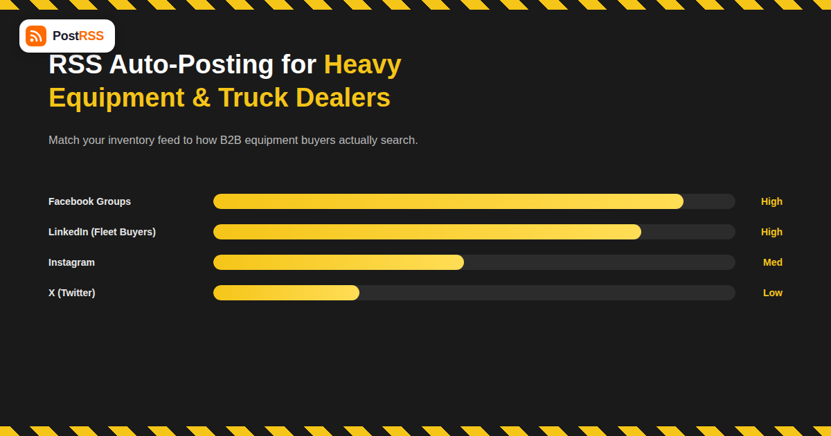 RSS Auto-Posting for Heavy Equipment and Commercial Truck Dealers