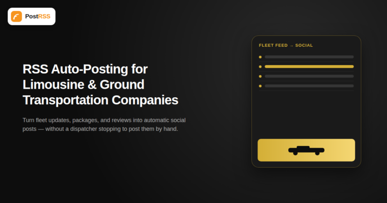 RSS Auto-Posting for Limousine and Ground Transportation Companies