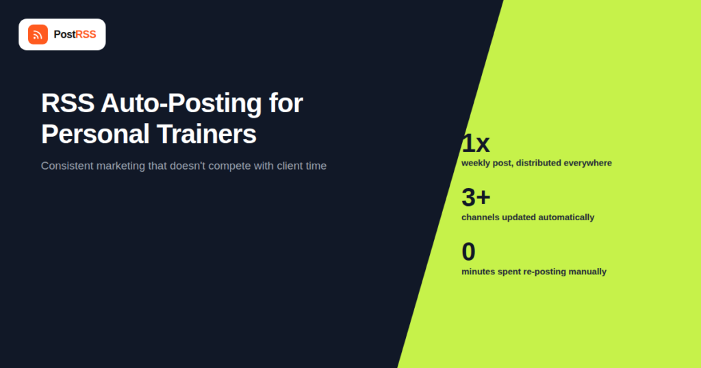 RSS Auto-Posting for Personal Trainers and Independent Fitness Coaches