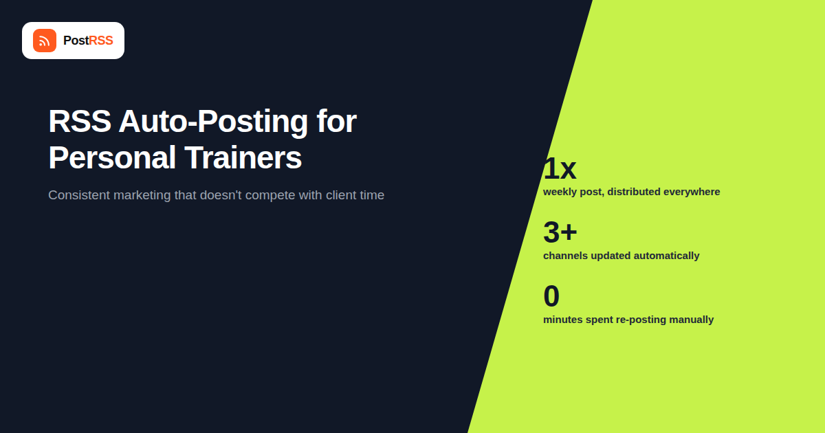 RSS Auto-Posting for Personal Trainers and Independent Fitness Coaches