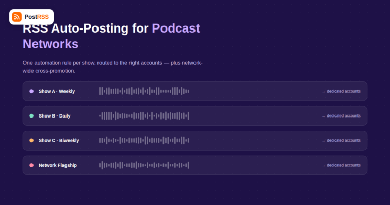 RSS Auto-Posting for Podcast Networks and Multi-Show Studios