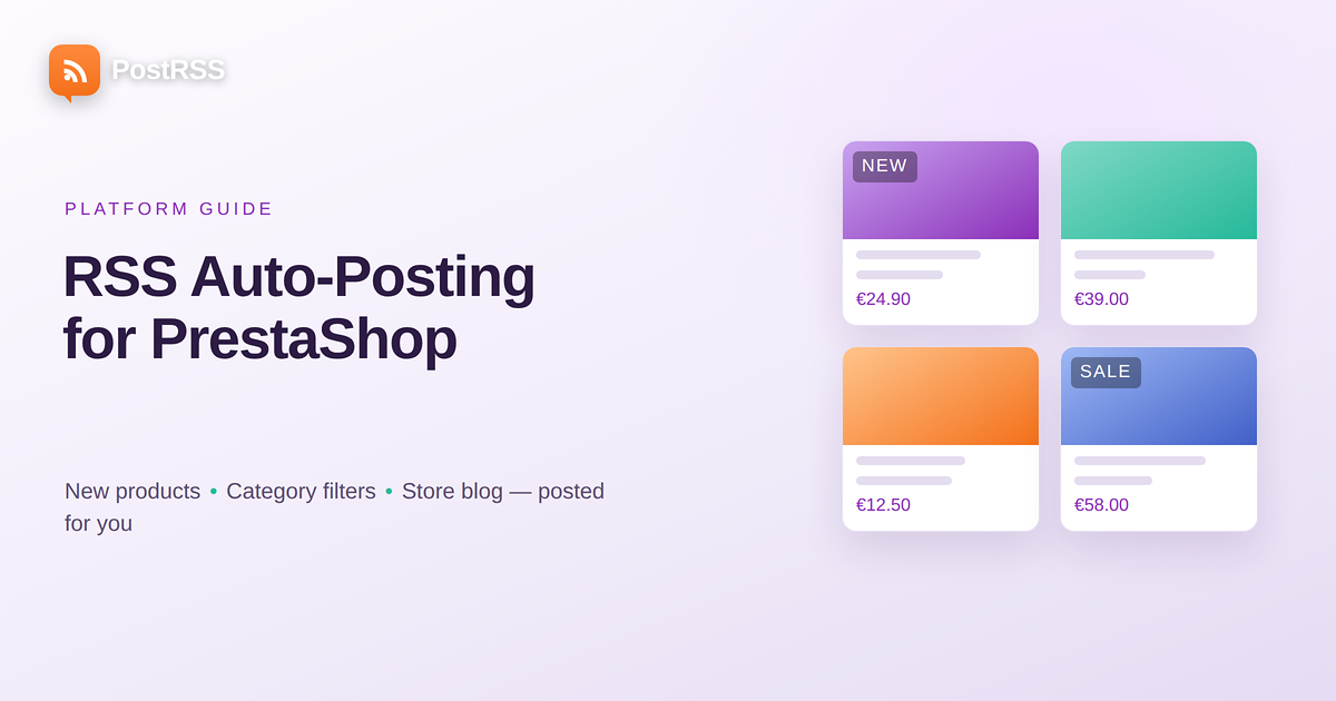 RSS Auto-Posting for PrestaShop Stores