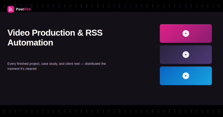 RSS Auto-Posting for Video Production Companies and Videographers