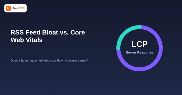 RSS Feed Bloat and Core Web Vitals: Does a Large Feed Slow Down Your Site?