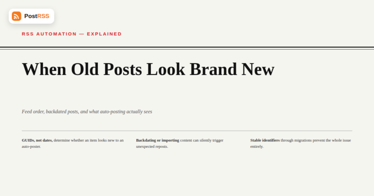 RSS Feed Order and Backdated Posts: What Happens When Auto-Posting Sees Them