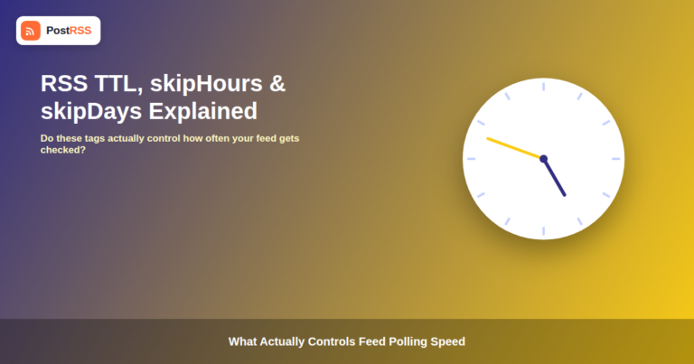 RSS TTL, skipHours, and skipDays Explained: Do They Actually Control How Often Auto-Posting Tools Check Your Feed?