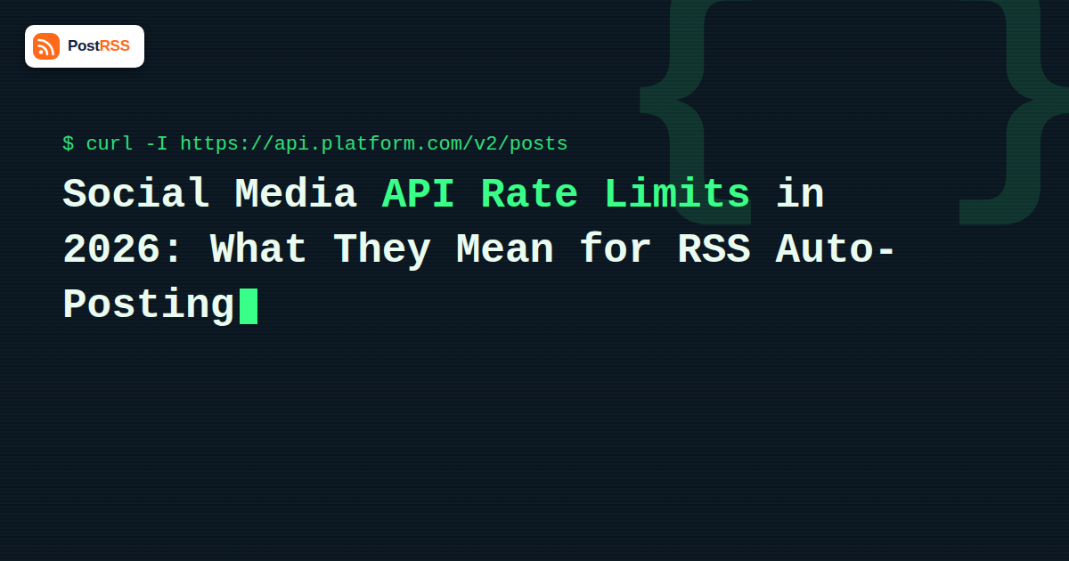 Social Media API Rate Limits in 2026