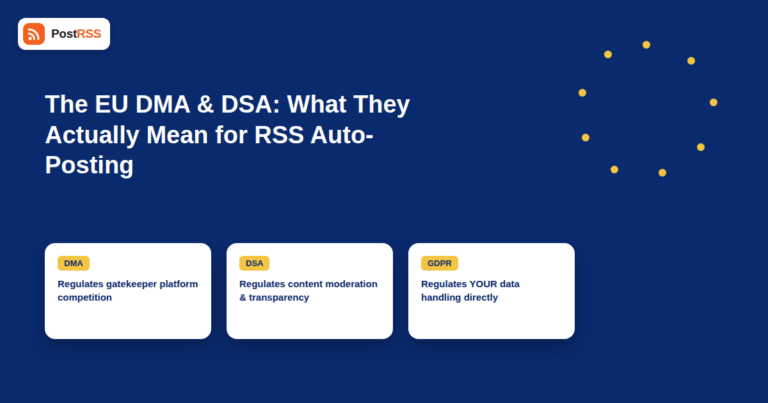 The EU Digital Markets Act and Digital Services Act: What They Mean for RSS Auto-Posting