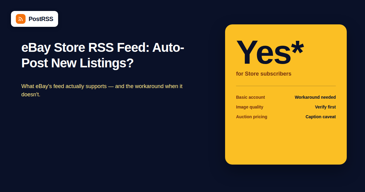 eBay Store RSS Feed: Can You Auto-Post New Listings to Social Media?