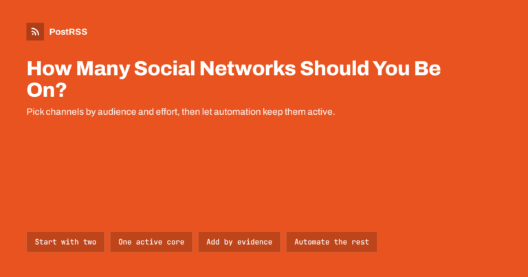 How Many Social Networks Should a Small Business Be On?
