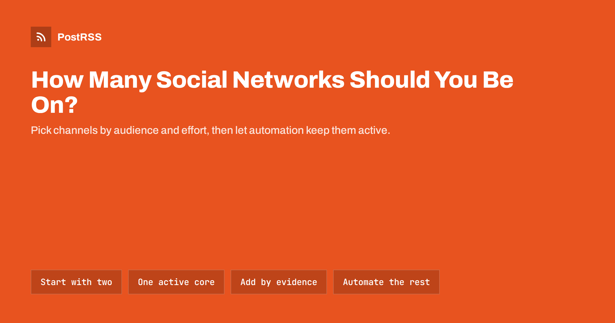 How Many Social Networks Should a Small Business Be On?
