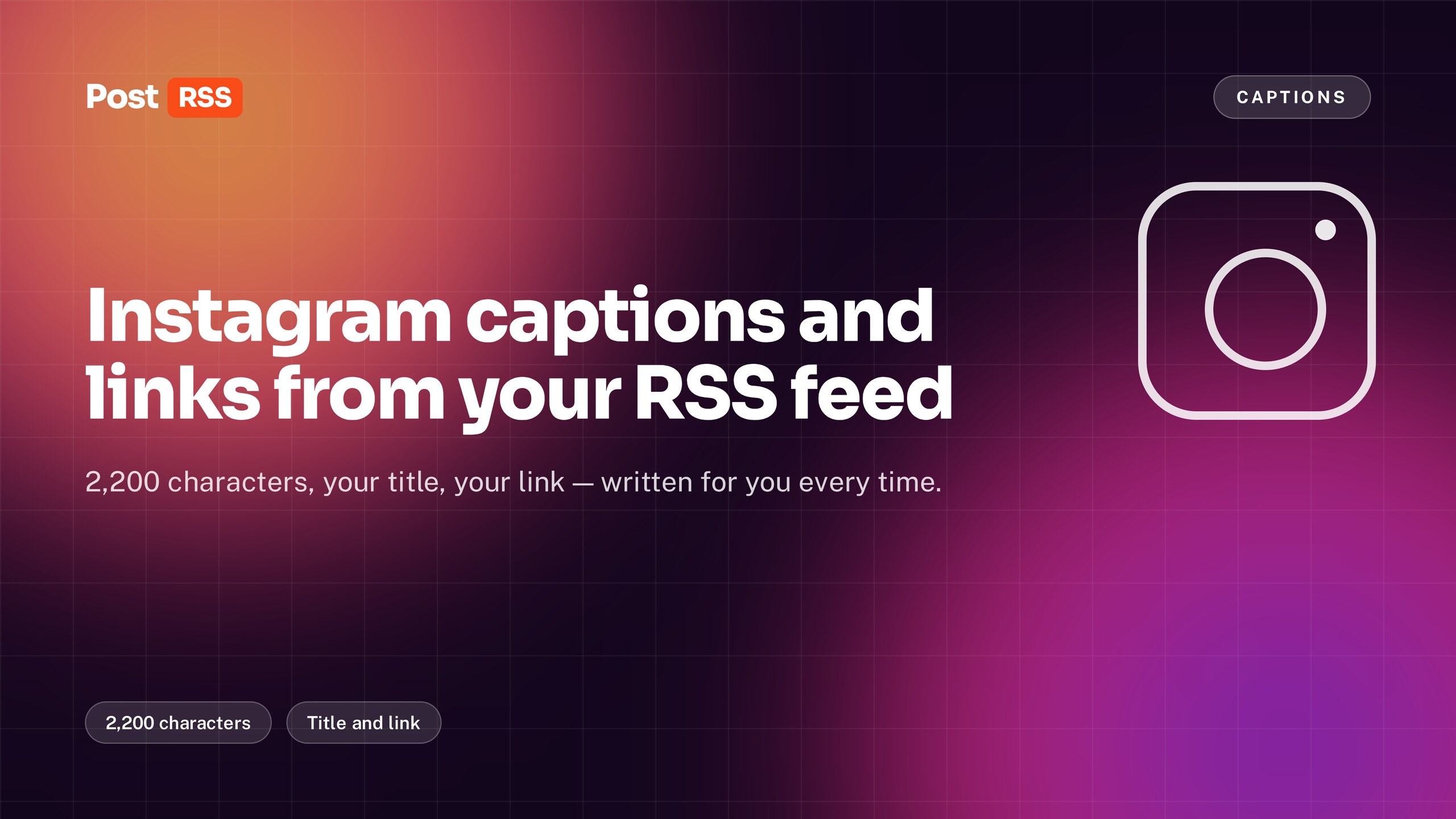 Instagram Captions and Links From Your RSS Feed